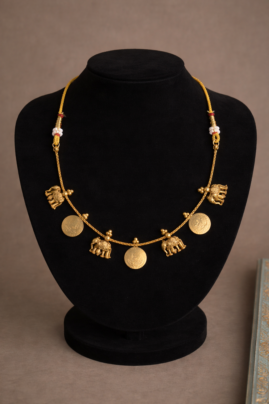 Elephant coin necklace