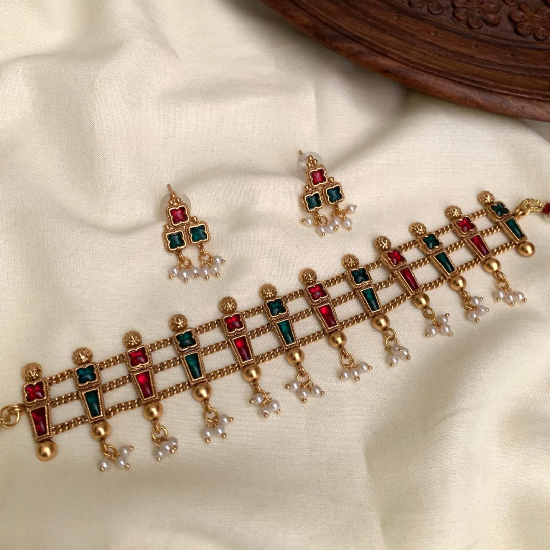 Kaltury™ Premium Ruby Flexible Choker Set