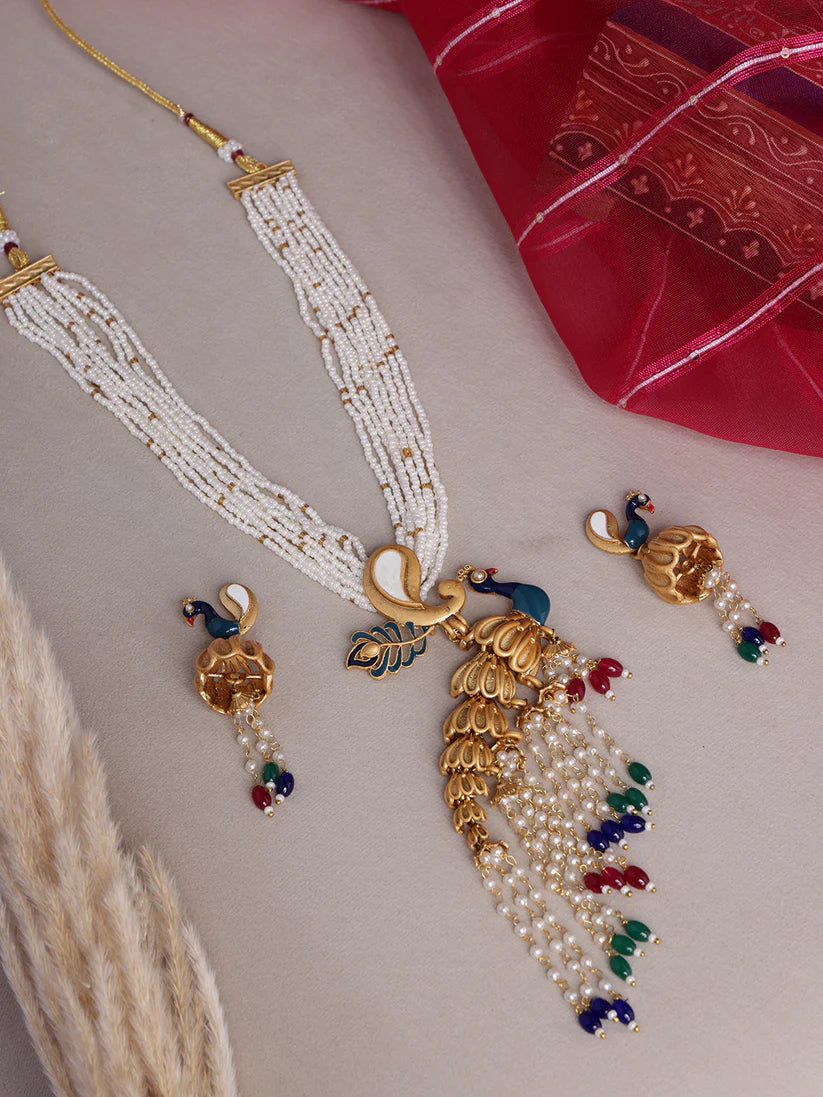 Kaltury™ Premium Peacock Necklace Set