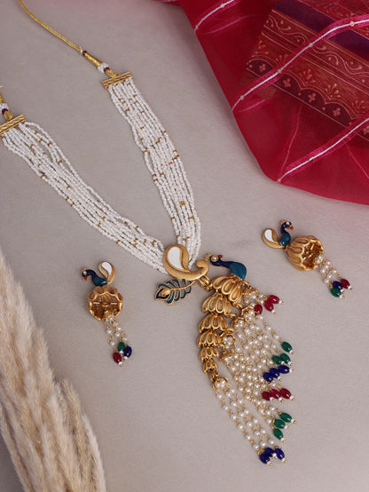 Kaltury™ Premium Peacock Necklace Set