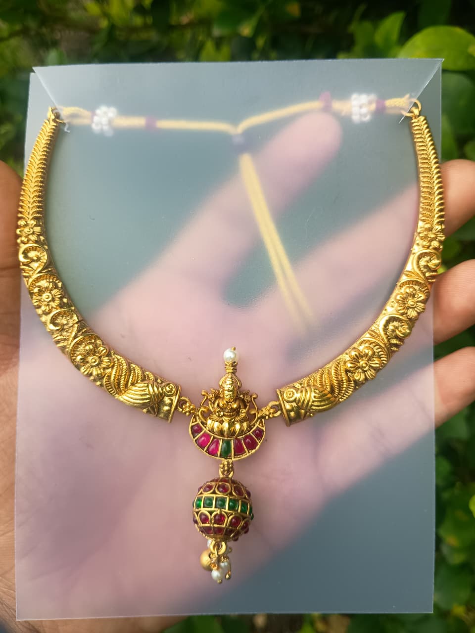 Premium Gold Polish Lakshmi Choker