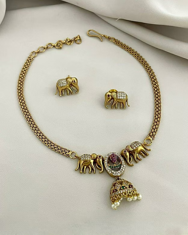 Kaltury™ Elephant pendant choker set
