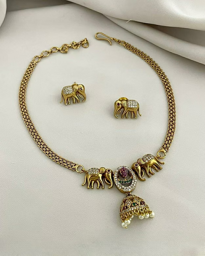 Kaltury™ Elephant pendant choker set