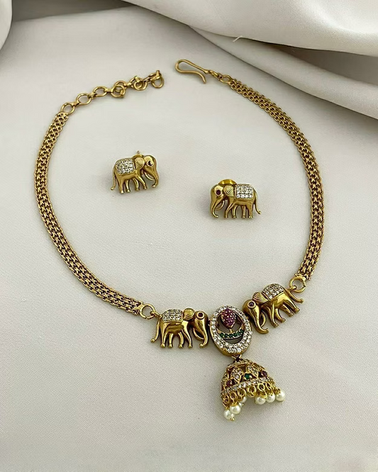 Kaltury™ Elephant pendant choker set